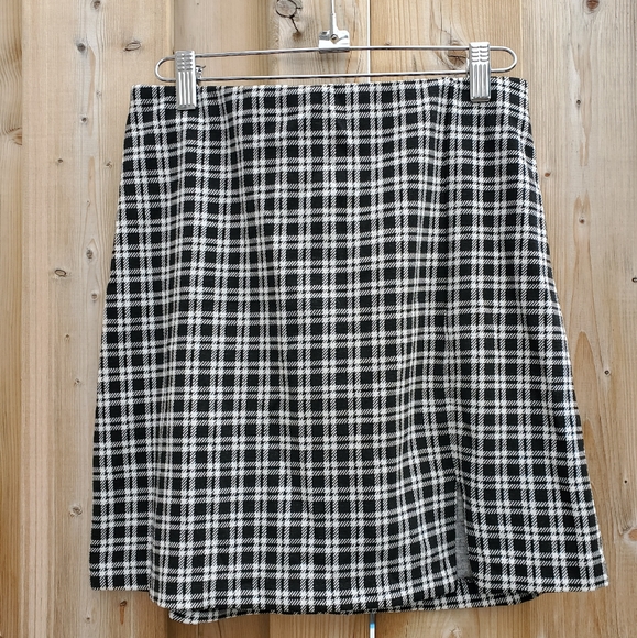 BNWT H&M Black & White Houndstooth Mini Skirt - Picture 1 of 6